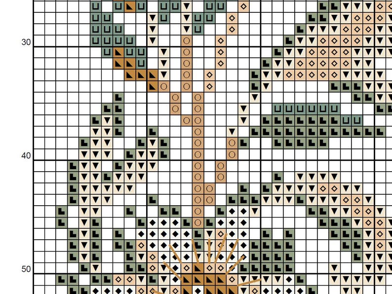 Imbolc Månkorsstygn - Häxig Vårblommor - digital nedladdning CS47 bild 8