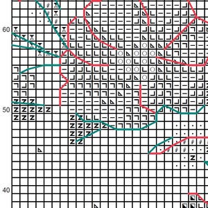 Häxig apotekare korsstygnsmönster PDF, kristallflaska, förtrollad trädgårdsdesign, blommig gotisk konst, mystisk naturmönster CS121 bild 12
