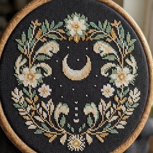 Imbolc Månkorsstygn - Häxig Vårblommor - digital nedladdning CS47 bild 6