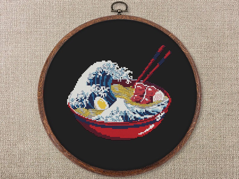 Ramen Cross Stitch Pattern PDF Digital Download the Great Etsy