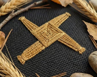 Brigid's Cross Pattern - Imbolc Witchy Embroidery Design - digital download CS45