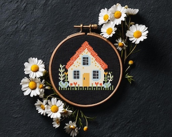 Small Cottage cross stitch pattern PDF - digital download CS54