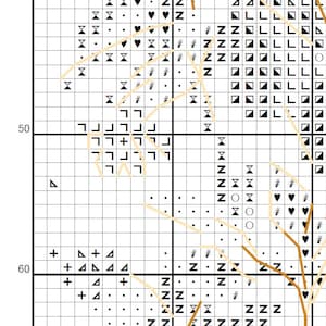 Häxig apotekare korsstygnsmönster PDF, kristallflaska, förtrollad trädgårdsdesign, blommig gotisk konst, mystisk naturmönster CS121 bild 13