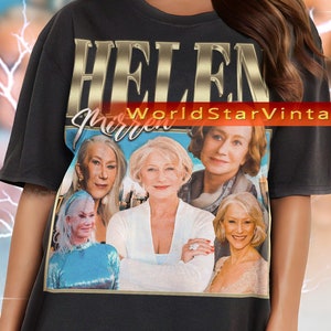 HELEN MIRREN Vintage Shirt, Helen Mirren Homage Tshirt, Helen Mirren Fan Tees, Helen Mirren Merch Gift, Helen Mirren Retro 90s Sweater image 1