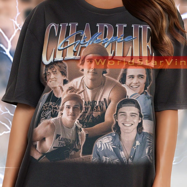 CHARLIE GILLESPIE Camisa vintage, camiseta homenaje a Charlie Gillespie, camisetas para fanáticos de Charlie Gillespie, regalo de merchandising de suéter retro de los años 90 de Charlie Gillespie
