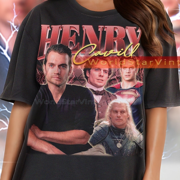 HENRY CAVILL Shirt, Henry Cavill Homage Tshirt, Henry Cavill Fan Tees, Actor Henry Cavill Merch Gift, Henry Cavill Retro 90s Sweater