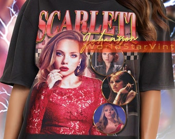 SCARLETT JOHANSSON Vintage Shirt, Scarlett Johansson Homage Tshirt, Scarlett Johansson Fan Tees, Scarlett Johansson Retro Merch Gift Sweater