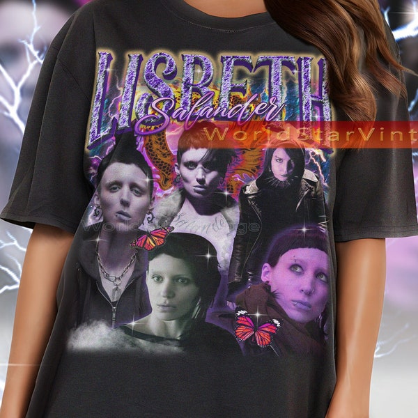 LISBETH SALANDER Vintage Shirt, Lisbeth Salander Homage Tshirt, Lisbeth Salander Fan Tees, Lisbeth Salander Retro 90s Sweater Merch Gift