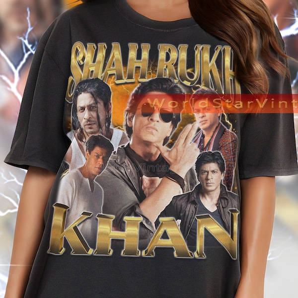 SHAH RUKH KHAN Vintage Shirt, Shah Rukh Khan Homage Tshirt, Shah Rukh Khan Fan Tees, Shah Rukh Khan Retro Sweater, Shah Rukh Khan Merch Gift