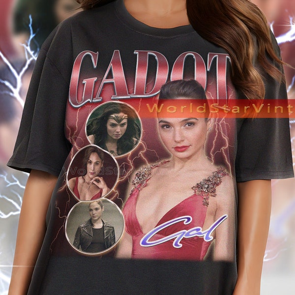 GAL GADOT Vintage Shirt, Gal Gadot Homage Tshirt, Gal Gadot Fan Tees, Gal Gadot Retro 90s Sweater, Actress Gal Gadot Merch Gift Movies