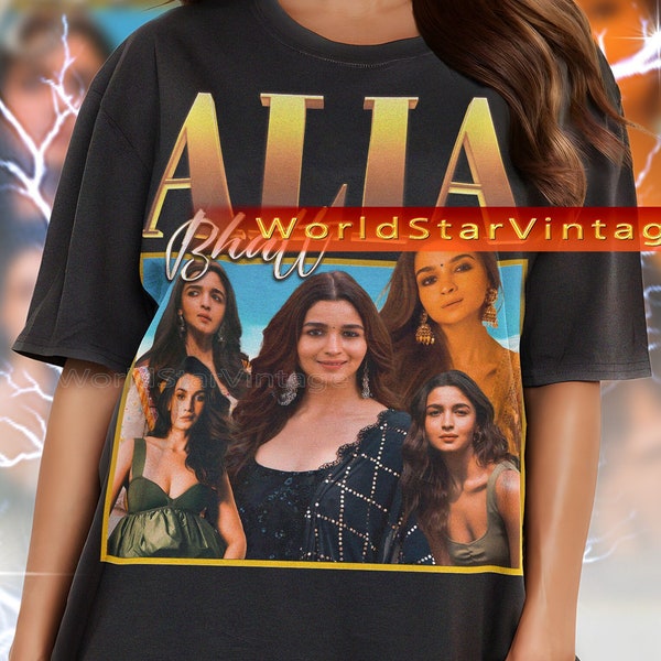 ALIA BHATT Vintage Shirt, Alia Bhatt Homage Tshirt, Alia Bhatt Fan Tees, Alia Bhatt Retro 90s Sweater, Alia Bhatt Merch Gift Clothing