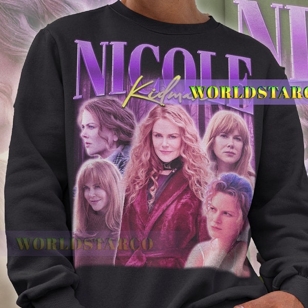 NICOLE KIDMAN Vintage Sweatshirt, Nicole Kidman Homage Sweater, Nicole Kidman Fan, Nicole Kidman Retro Sweater, Nicole Kidman Merch Gift
