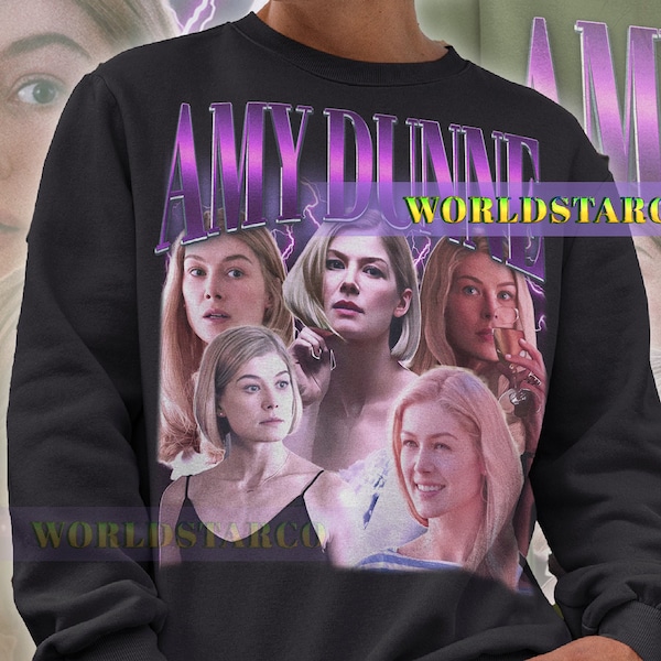 AMY DUNNE Vintage Sweatshirt, Amy Dunne Homage Sweater, Amy Dunne Fan Tees, Actress Amy Dunne, Amy Dunne Merch Gift, Amy Dunne Retro Sweater