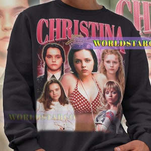 CHRISTINA RICCI Vintage Sweatshirt, Christina Ricci Homage Sweater, Christina Ricci Fan, Christina Ricci Sweater, Retro Christina Ricci