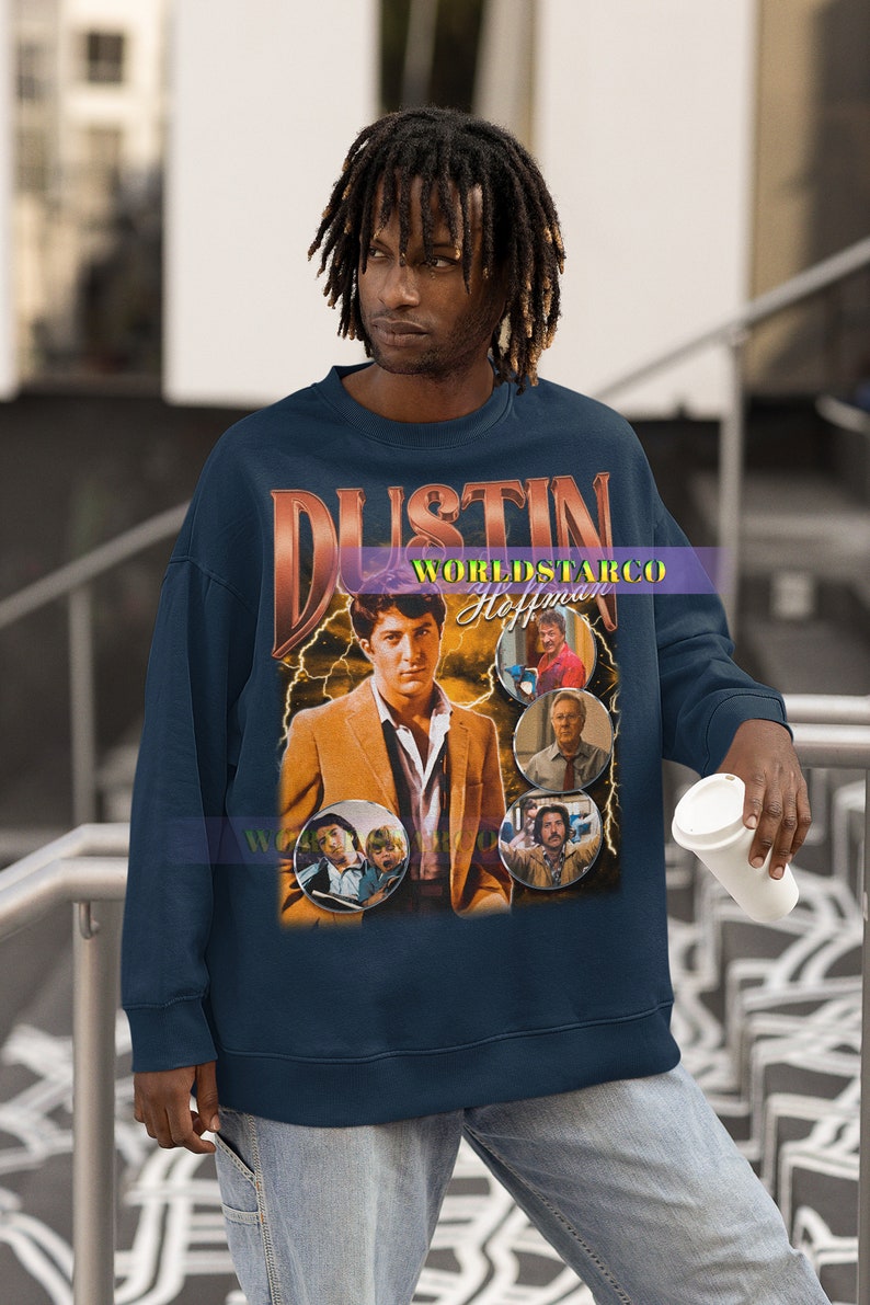 DUSTIN HOFFMAN Vintage Sweatshirt, Dustin Hoffman Homage Sweater, Dustin Hoffman Fan, Dustin Hoffman Retro Sweater, Dustin Hoffman Gift image 2
