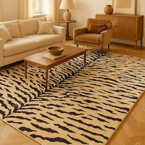 Hand Tufted Plush Rug Tigris Beige Brown Wool Area Rug For Livingroom Bedroom Kids Room Kitchen Nursery Entryway Office 6x9 8X10 9X12 10X14