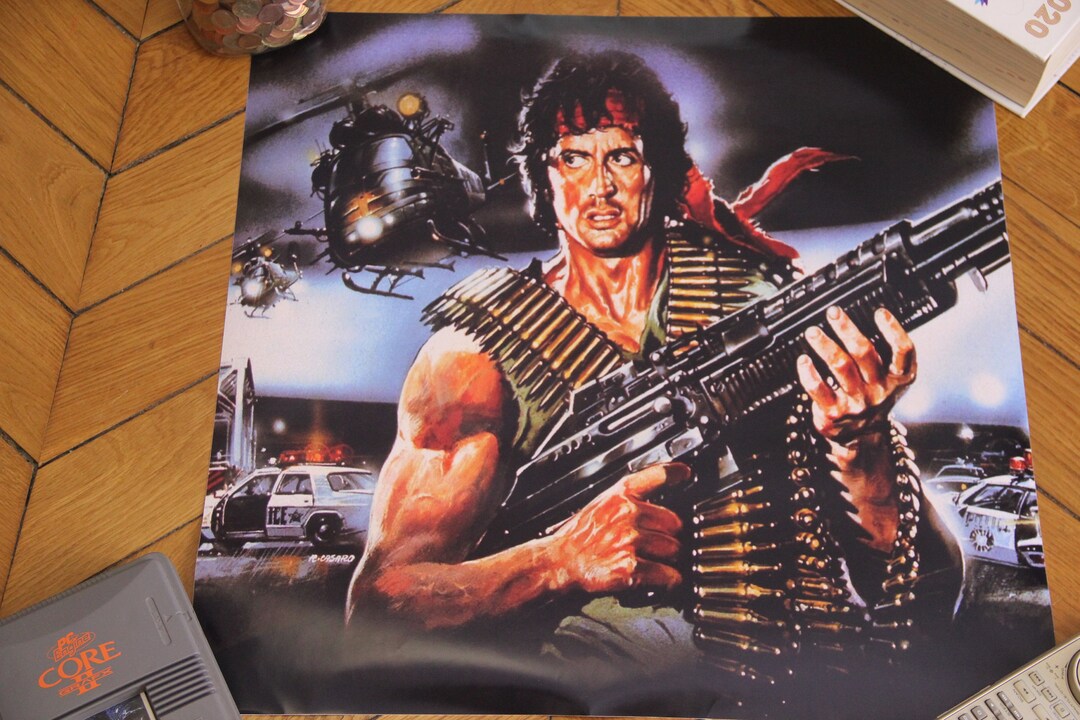 Rambo 1982 Photo Reproduction Print Poster Rambo Sylvester Stallone 20 ...
