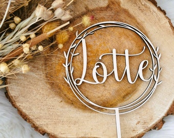 Personalized wooden cake topper – Communion, Baptism, Confirmation, Youth Dedication, Birthday – Wooden cake topper with name