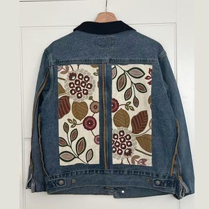 Personalized Floral Patchwork Denim Jacket