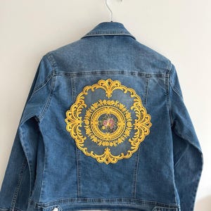 5 Farben Denim Jacke mit Stickerei Spitze Lady Top einzigartiger Mantel handgemachtes Geburtstagsgeschenk für sie Geschenk für Mädchen