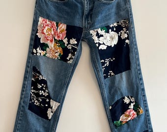 Patchwork-jeans: Återvunna festivalbyxor