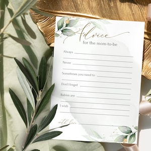 de Carte de vœux pour une future maman | de conseils de baby shower modifiable de verdure de Zazzle.be Liste d'envies Créez un Magasin Vous avez des idées ? de conseils à imprimer sur l'eucalyptus | GRÂCE | LE220