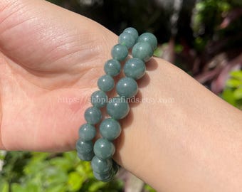 Genuine Guatemalan Jade Beaded Bracelet – Authentic Mayan Jewelry, Spiritual Healing Gift