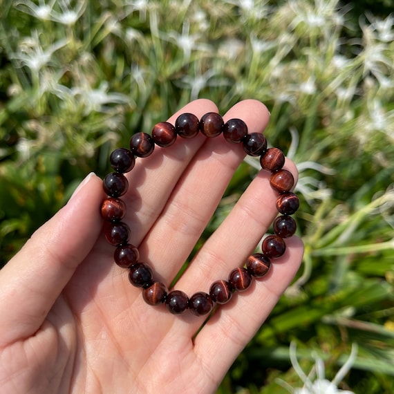 Clataly Colourful Energy Bracelet 8 Mm Natural Volcano Stone Tiger's