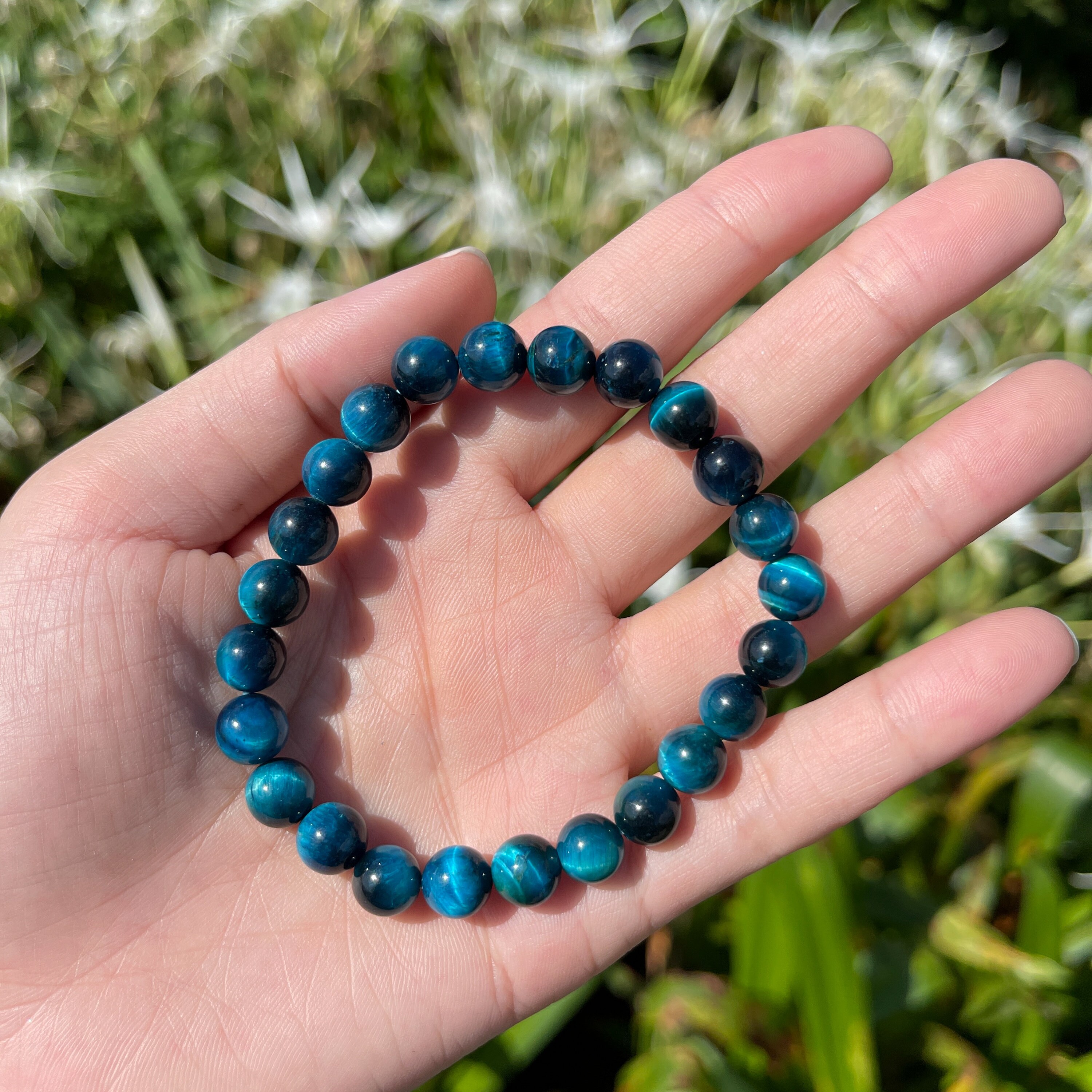 BONNY BOXX Green Tiger's Eye Gemstone Bracelet – 8mm Healing Stone For Men & Women - View #6