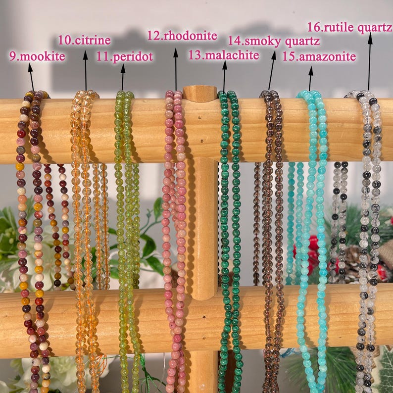 Natural Small Round Gemstone Beads, 2mm, 3mm, 4mm Beads, Jewelry DIY