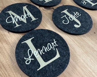 Lompyeu Aperol Spritz Filzuntersetzer Set - 10 Stück Mit Halter Für Cocktail-Partys