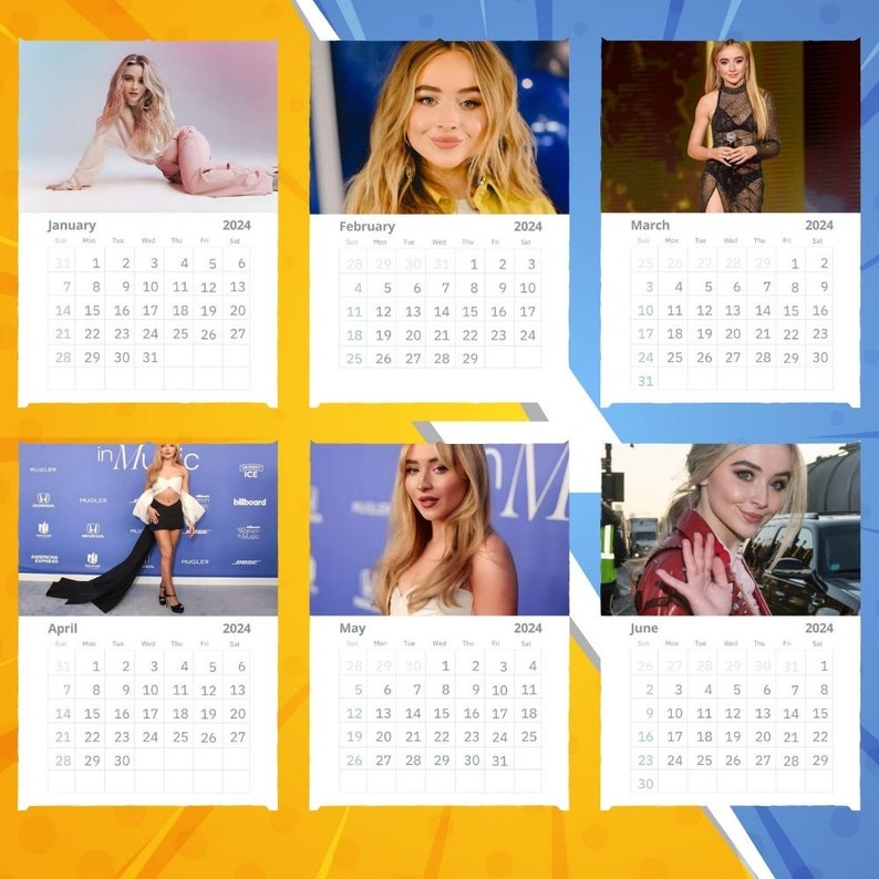 Sabrina Carpenter Calendar 2024 VOL 1 Etsy
