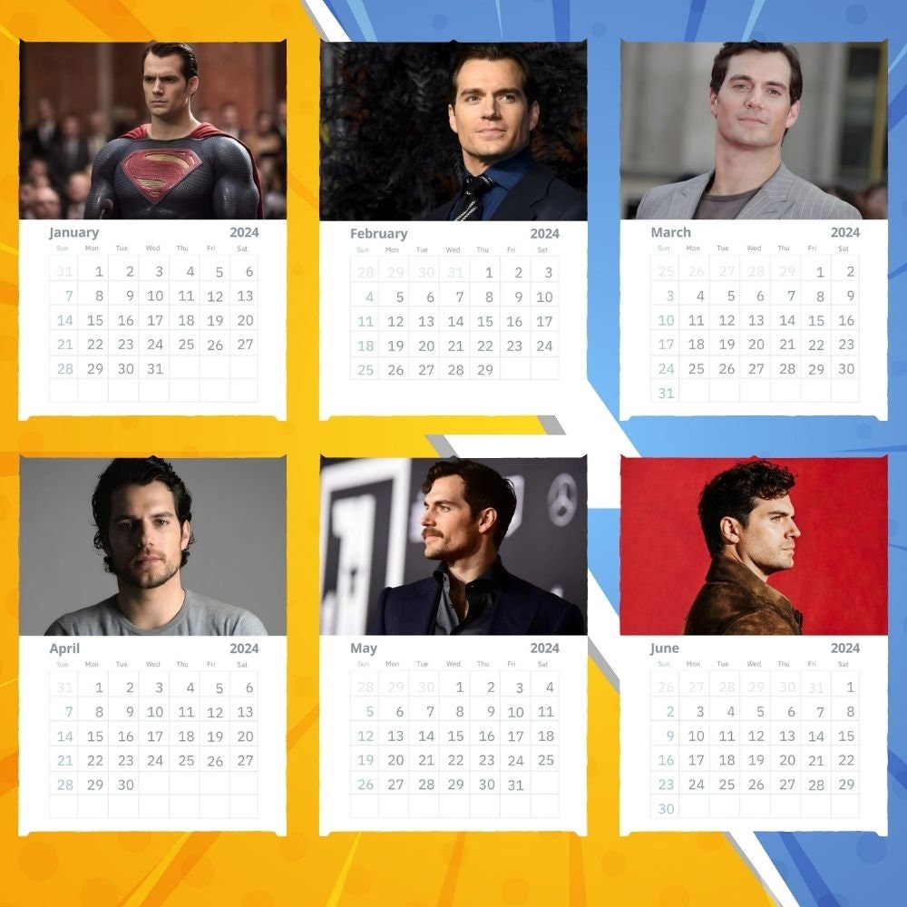 Henry Cavill Calendar 2024 VOL 1 Etsy.de