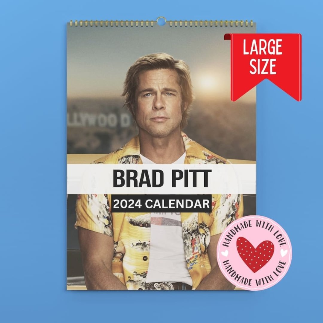 Brad Pitt Calendar 2024 VOL 3 Etsy