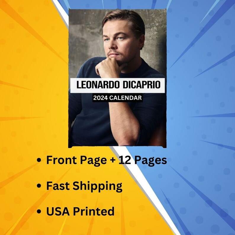 Leonardo Dicaprio Calendar 2024 VOL 1 Etsy