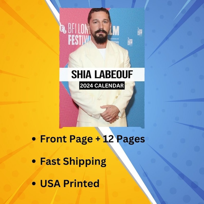 Shia Labeouf Calendar 2024 VOL 1 Etsy