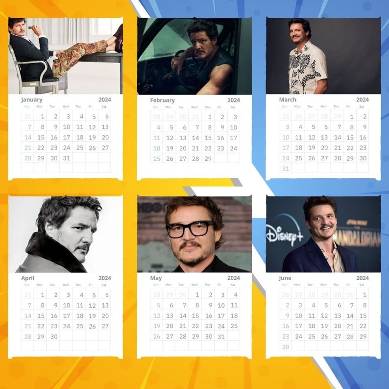 Pedro Pascal Calendar 2025 Janot Carmelle