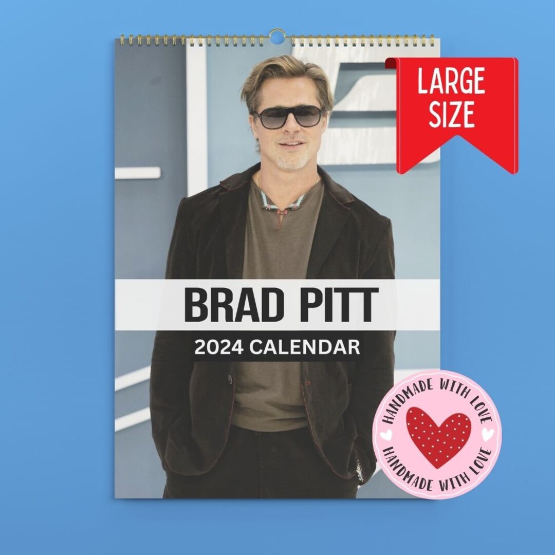 Brad Pitt Calendar 2024 VOL 2 Etsy