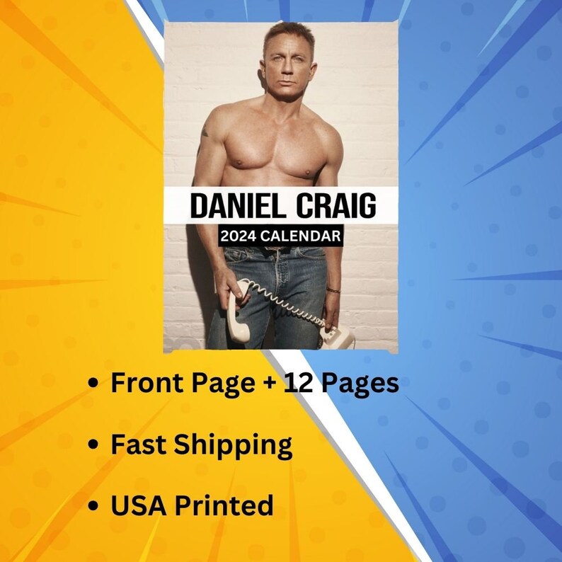 Daniel Craig Calendar 2024 VOL 1 Etsy