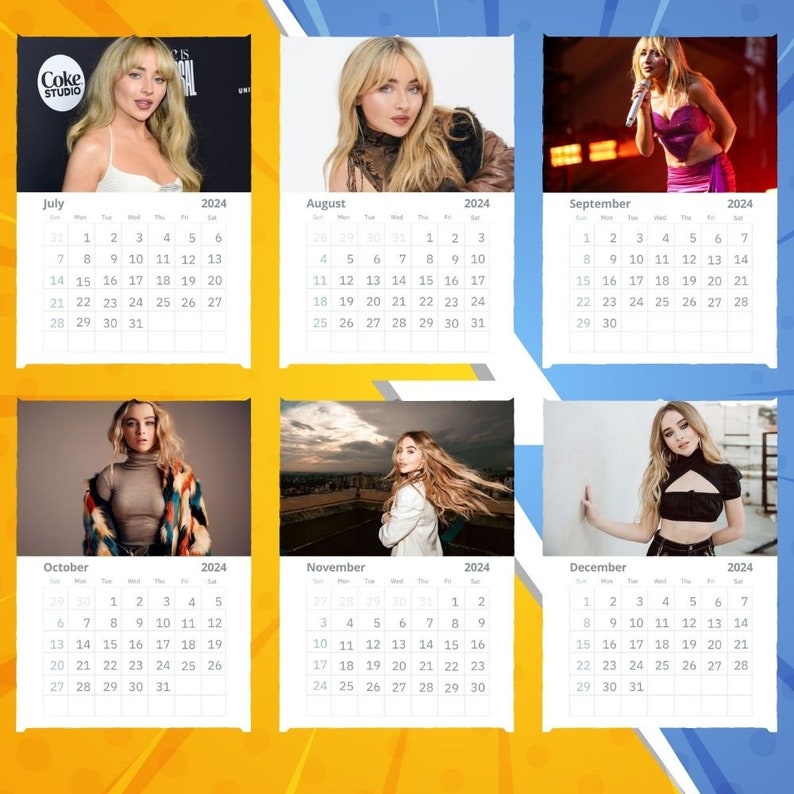 Sabrina Carpenter Calendar 2024 VOL 1 Etsy