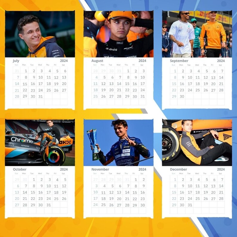 Lando Norris Calendar 2024 VOL 1 Etsy UK