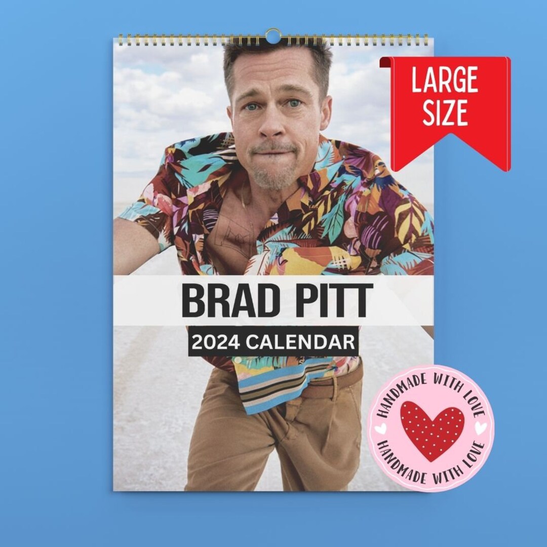Brad Pitt Calendar 2024 VOL 1 Etsy