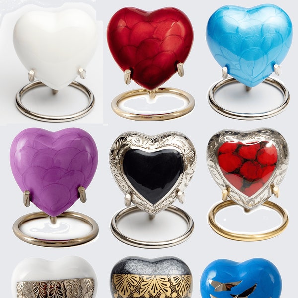 Royal Rapture Love Urn for Ashes Funeral Memorial Cremation Keepsake Heart & Stand