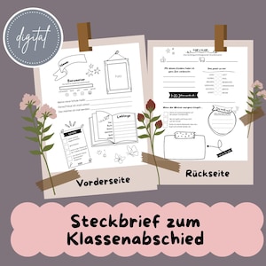 Könnte beinhalten: Ein digitaler Druck mit zwei schwarz-weißen Seiten, die handgeschriebene Elemente wie ein Banner, Sterne, einen Fotorahmen und ein Buch enthalten. Die Seiten sind mit "Vorderseite" und "Rückseite" beschriftet und werden mit Klebeband zusammengehalten.