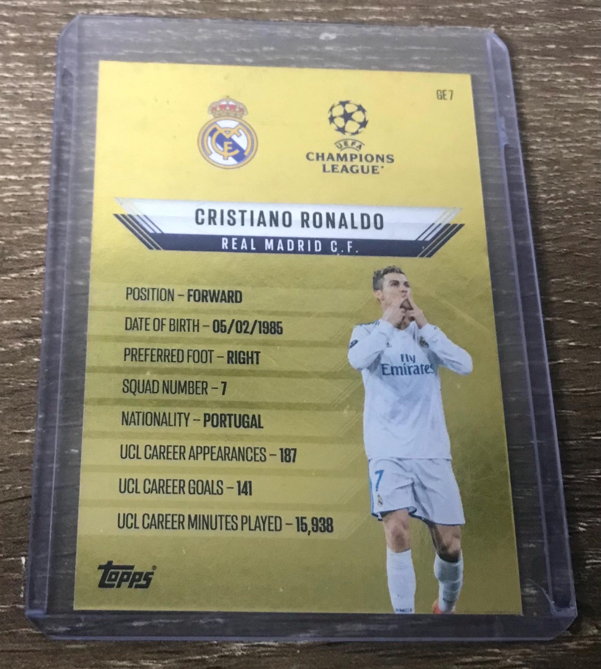 Cristiano Ronaldo Gold Edge Edition Legend Topps - Etsy Australia