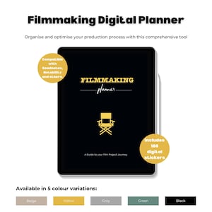 Filmmaking Digital Planner: Project Planning, Shot Lists (Digital Download)