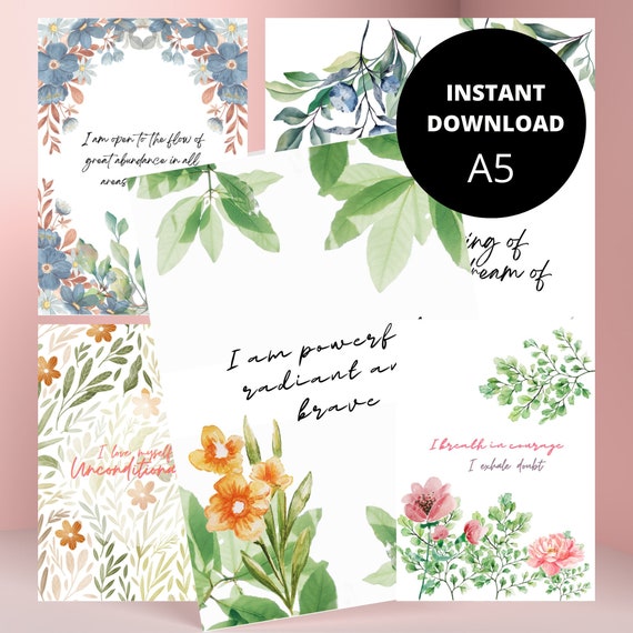 Printable Floral Planner Covers or Planner Inserts 5 - Etsy