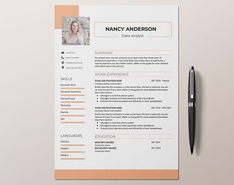 Modern Resume Template Google Docs & Microsoft Word | With Cover Letter and ATS Resume Template | Professional Creative Resume Template