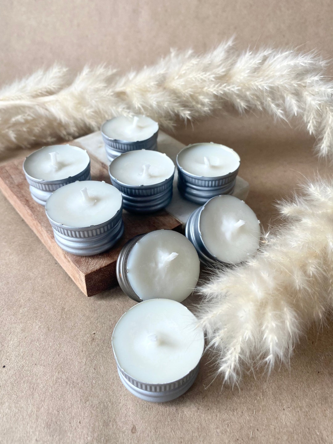 Tea Light Set, Wine Bottle Cap Tea Lights, Set of 8 Tea Light Caps, Scented Tea Lights, Soy Wax