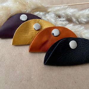 Leather cord holder, Cord Taco, genuine leather cord organizer